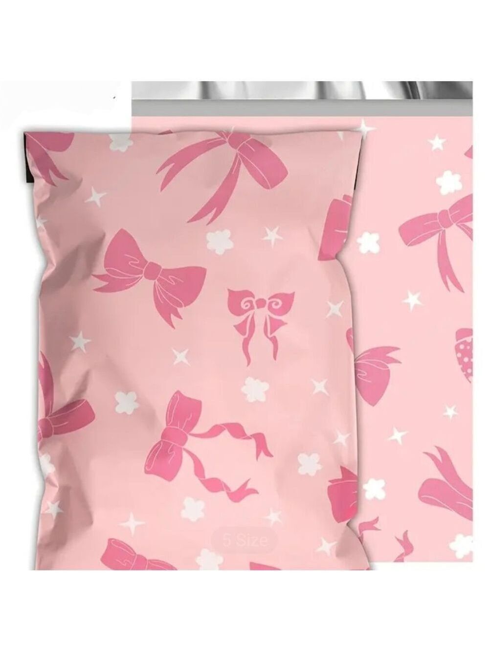Ten Pink Bow Pattern 10x13 Poly Mailers